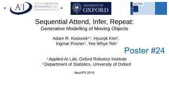 Poster #24 1 Applied AI Lab, Oxford Robotics Institute 2 Department of Statistics, University of