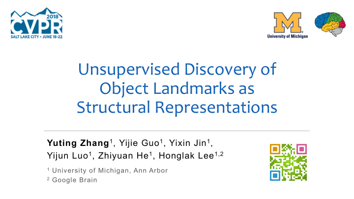 unsupervised discovery of object landmarks as structural