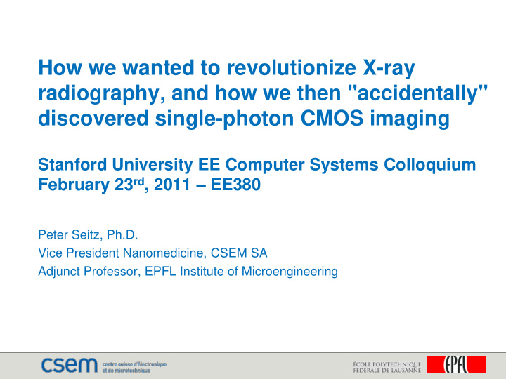 discovered single photon cmos imaging