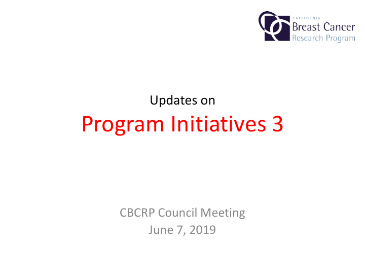 program initiatives 3
