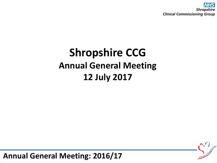 shropshire ccg