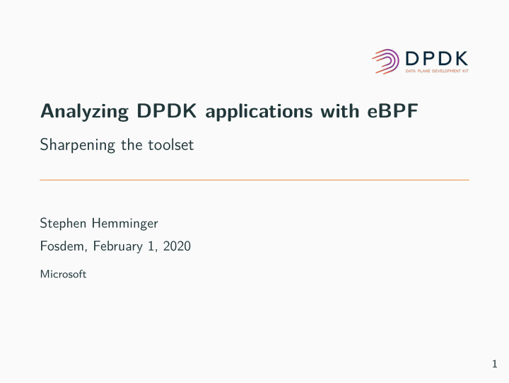 analyzing dpdk applications with ebpf