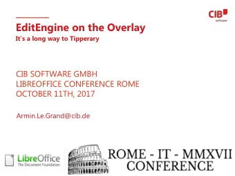 EditEngine on the Overlay  Its a long way to Tipperary  CIB SOFTWARE GMBH  LIBREOFFICE