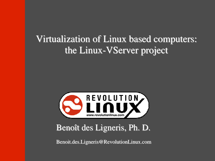 virtualization of linux based computers virtualization of