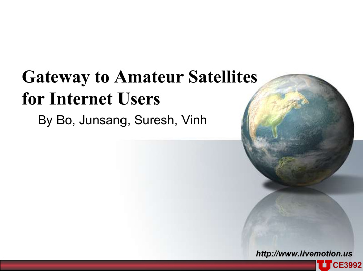 gateway to amateur satellites for internet users