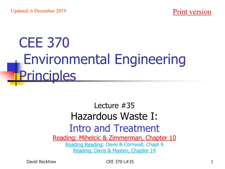 cee 370 environmental engineering principles