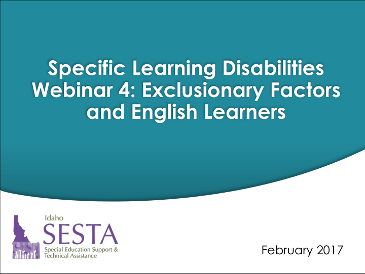 specific learning disabilities webinar 4 exclusionary