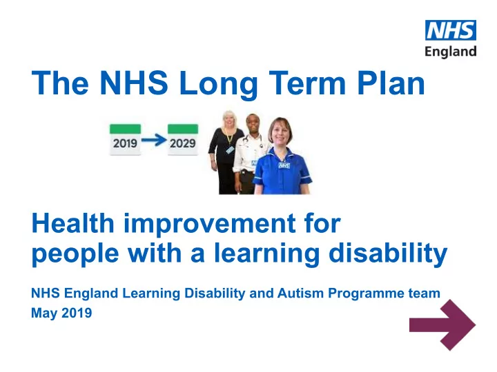 the nhs long term plan