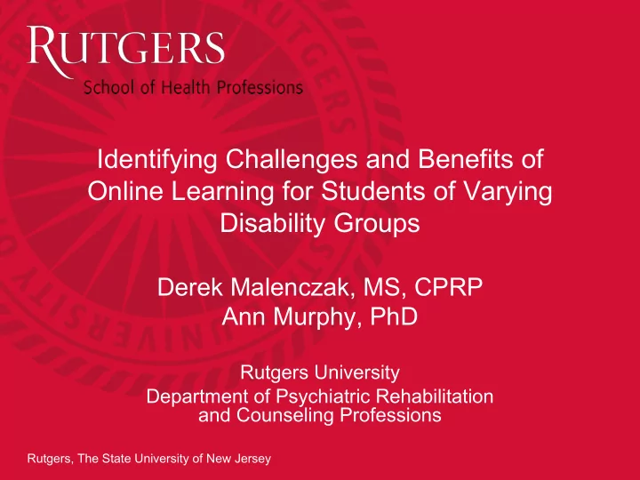 identifying challenges and benefits of online learning
