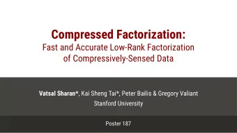 Compressed Factorization:  Fast and Accurate Low-Rank Factorization  of Compressively-Sensed Data