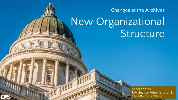 new organizational structure