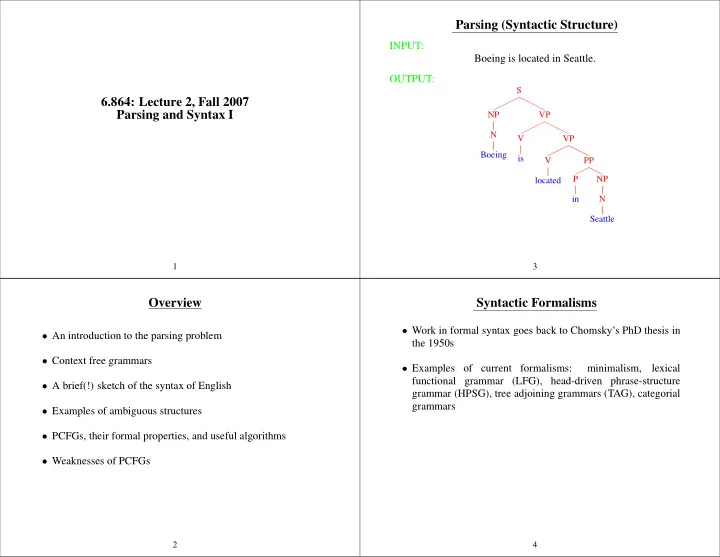 parsing syntactic structure