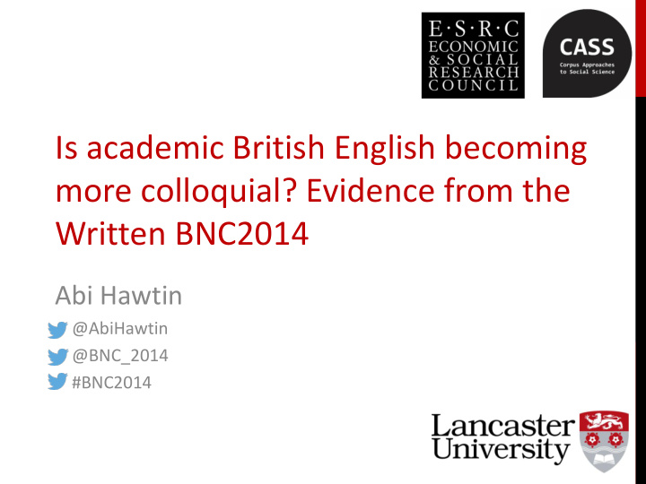 is academic british english becoming