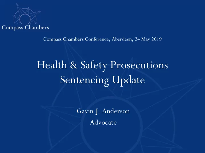 health safety prosecutions sentencing update gavin j