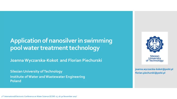 pool water treatment technology