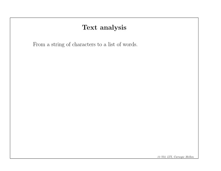 text analysis