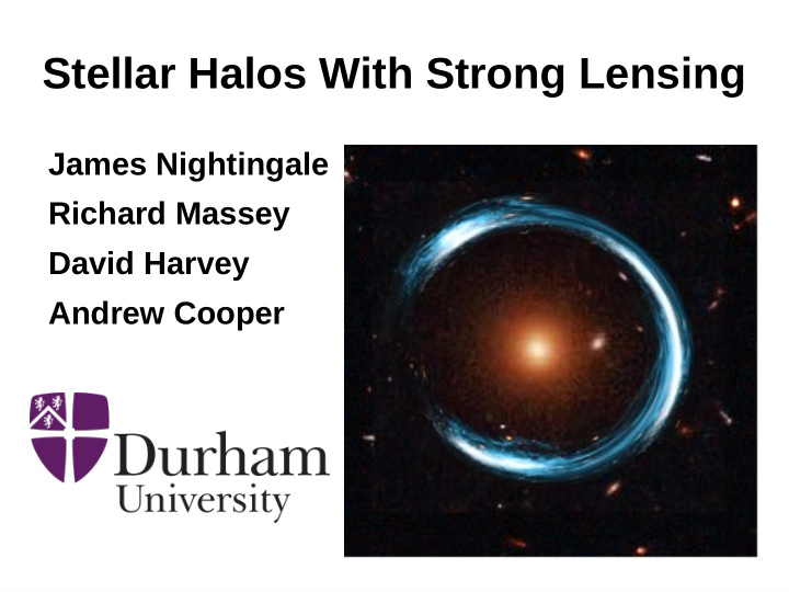 stellar halos with strong lensing