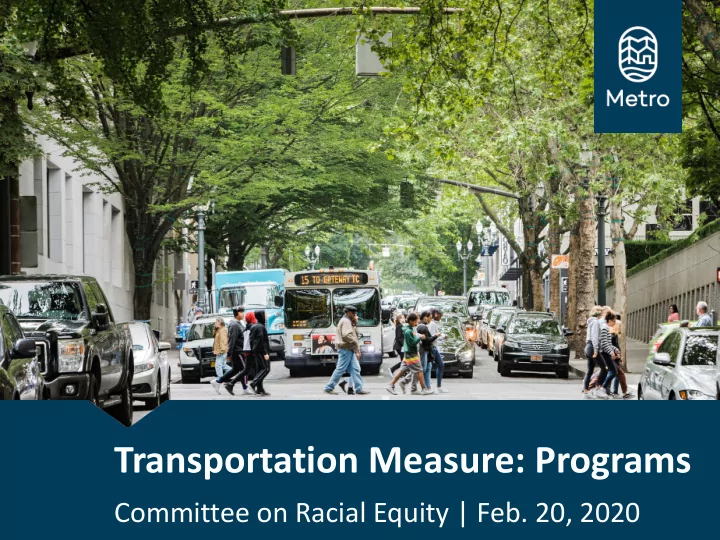 transportation measure programs