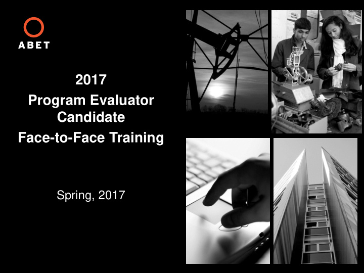 2017 program evaluator candidate face to face training