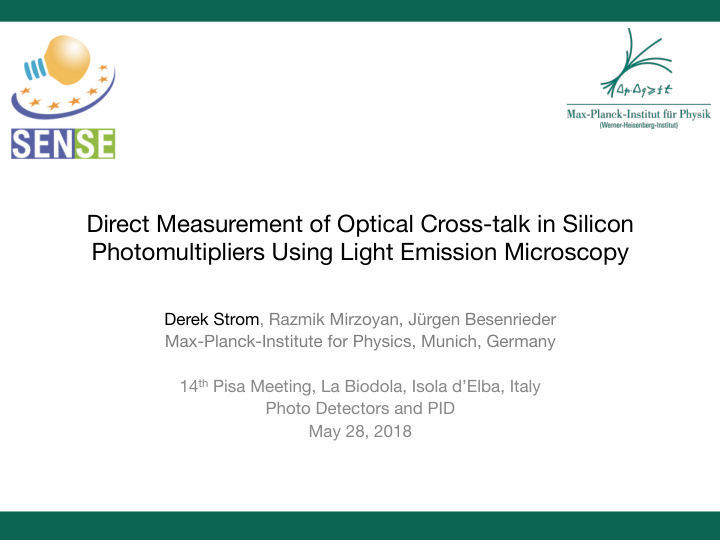 direct measurement of optical cross talk in silicon