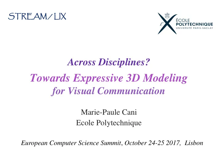 towards expressive 3d modeling