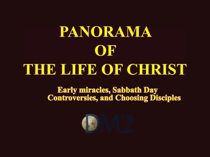 ix early miracles sabbath day controversies and choosing