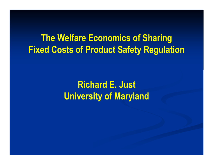 the welfare economics of sharing fixed costs of product