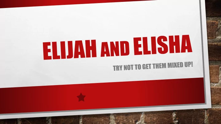 elijah