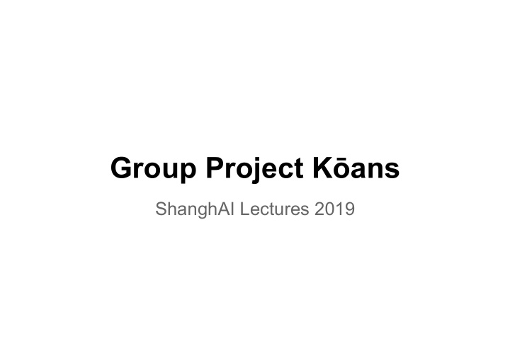 group project k ans