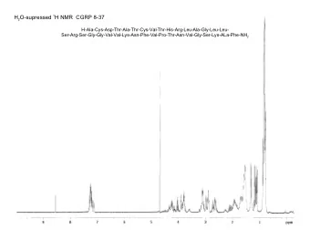 H 2 O-supressed 1 H NMR  CGRP 8-37