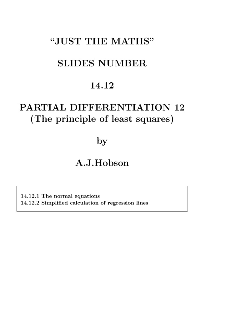 just the maths slides number 14 12 partial