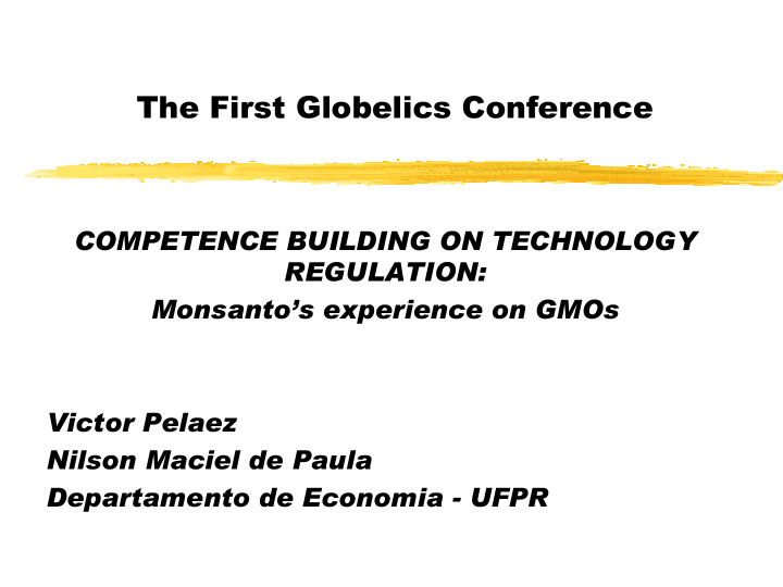the first globelics conference