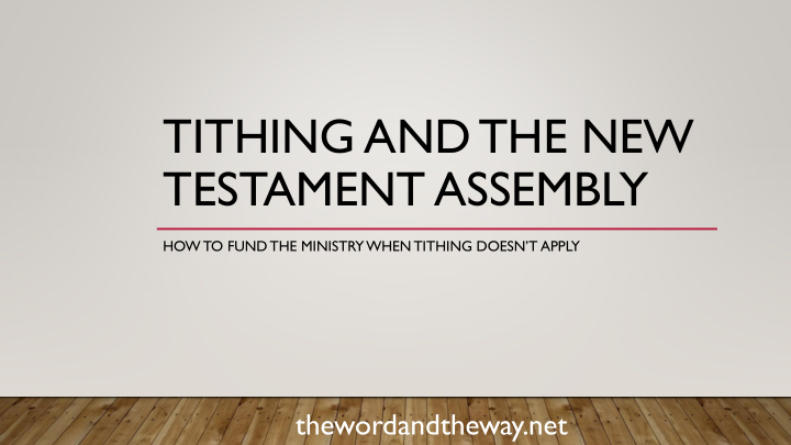 testament assembly