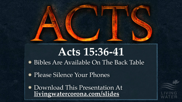 acts 15 36 41