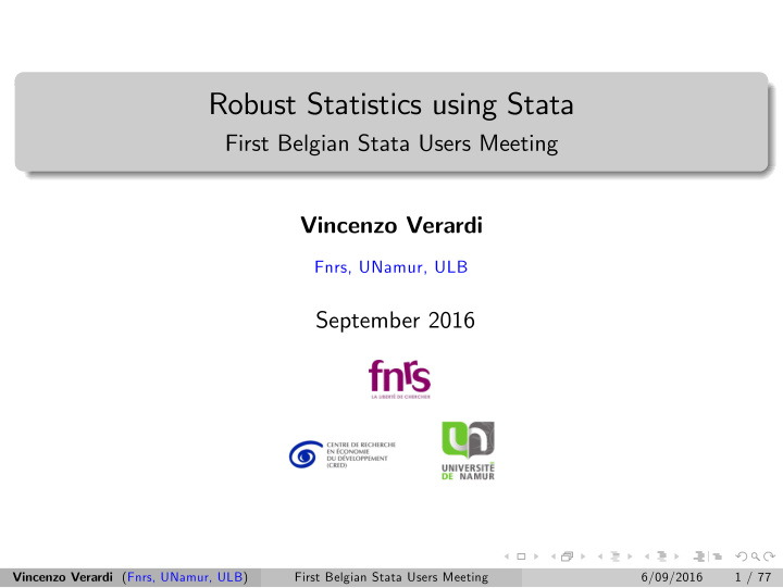 robust statistics using stata