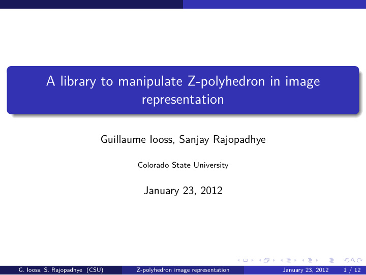 a library to manipulate z polyhedron in image
