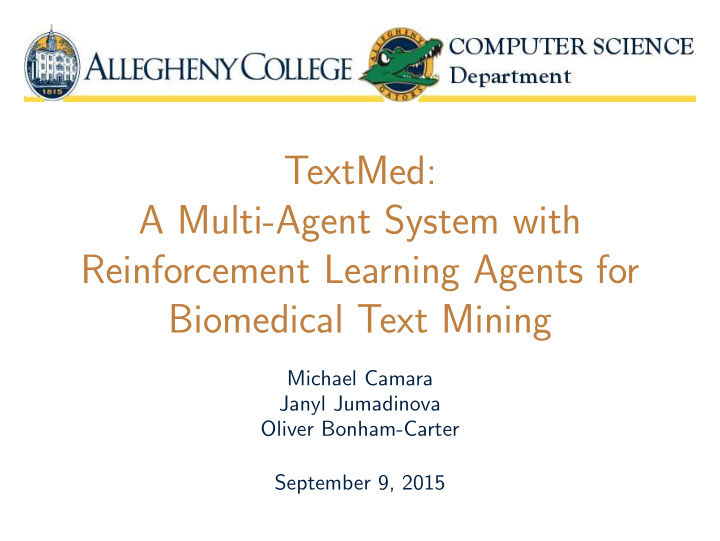 textmed a multi agent system with reinforcement learning