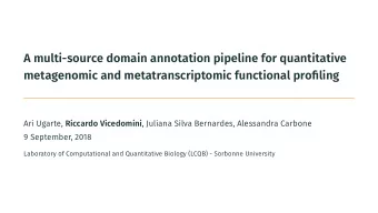 A multi-source domain annotation pipeline for quantitative  metagenomic and metatranscriptomic