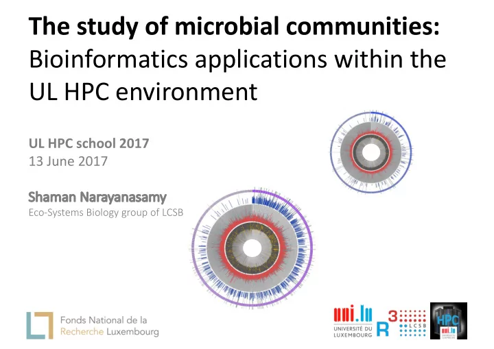 the study of microbial communities bioinformatics