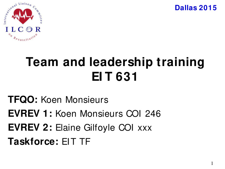 team and leadership training ei t 631