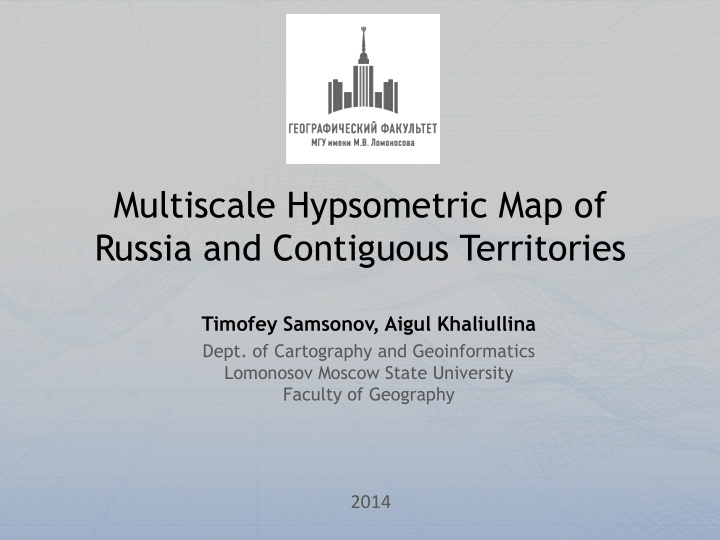 multiscale hypsometric map of russia and contiguous