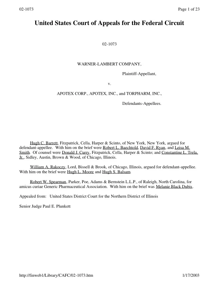 united states court of appeals for the federal circuit