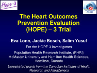 the heart outcomes prevention evaluation hope 3 trial