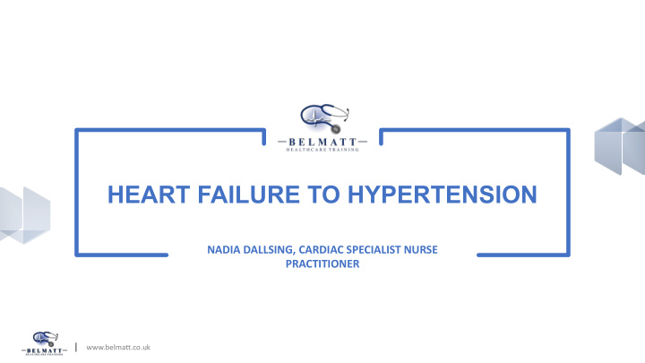 heart failure to hypertension