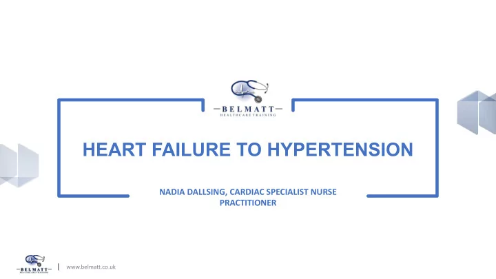 heart failure to hypertension