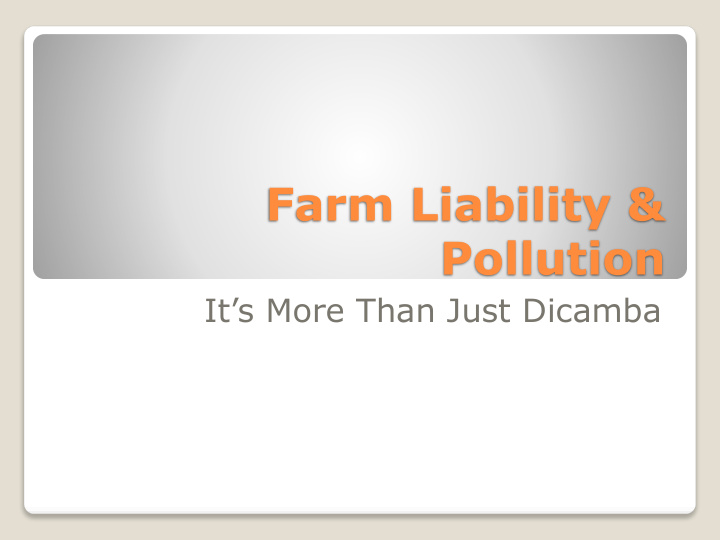 farm liability
