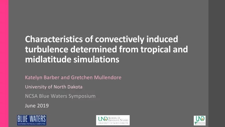 characteristics of convectively induced turbulence