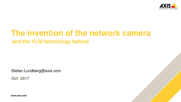 the invention of the network camera