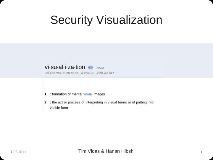 security visualization
