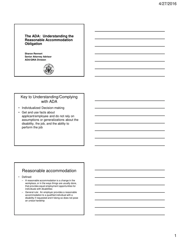 reasonable accommodation